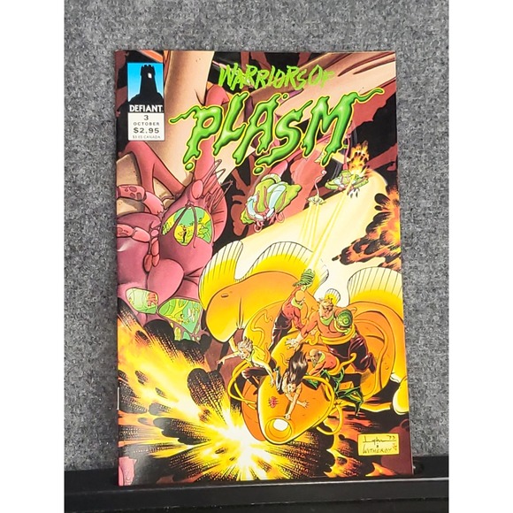 VTG Defiant‎ Warriors of Plasm Comic Book Issue 3 October 1993 Mortal Kombat Ad - Picture 1 of 5